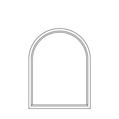 Arched fixed frame